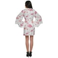 thumbnail image 4 of Moomaya Printed Short Bride Getting Ready&nbsp;Dress&nbsp;Bell Sleeves&nbsp;Bathrobe&nbsp;Women Wrap, 4 of 6