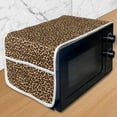 thumbnail image 1 of Leopard Print Microwave Oven Cover, Orange Color Leopard Texture Illustration Exotic Fauna Inspired Pattern, Water Resistant Organizer with Pockets for Kitchen, 36" x 12", Orange Black, by Ambesonne, 1 of 1