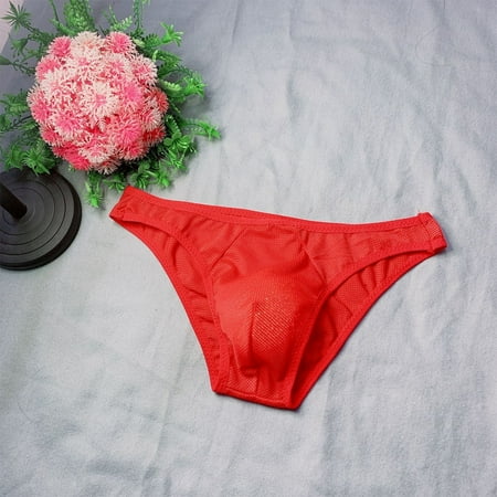

Men Sexy Briefs Sheer Mesh Underwear Low Waist See Through Pouch Underpants