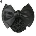 thumbnail image 2 of D-GROEE Big Bowknot Net Barrette Hair Clip Bun Cover Hairnet Hairnet Bow Decor for Woman, 2 of 7