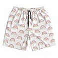 thumbnail image 3 of Uemuo Rainbow Pattern Men's Swim Trunks Hawaiian Beach Bathing Suit Swimsuits Beach Quick-Dry Shorts with Pockets-3X-Large, 3 of 9