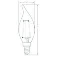 thumbnail image 3 of Feit Electric Vintage LED 3.5 Watts (25 Watt Equivalent) Daylight Light Bulb, CA10, E12, Dimmable, 3 of 7