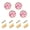 Pink Shark Silhouette, variant on JIALIOU Kitchen Cabinet Knobs Round Zinc Drawer Pulls, Cloud Star Flower Rainbow Butterfly, 4 Pack