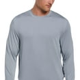 PGA Tour Men's MixedMedia SunProtection Golf Shirt in Tradewinds Grey2XL