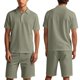 thumbnail image 3 of WILLBEST Traje de Verano para Hombre, de Carga Corta, Holgado, Informal, Transpirable, de Manga Corta, de Lino, 3 of 8
