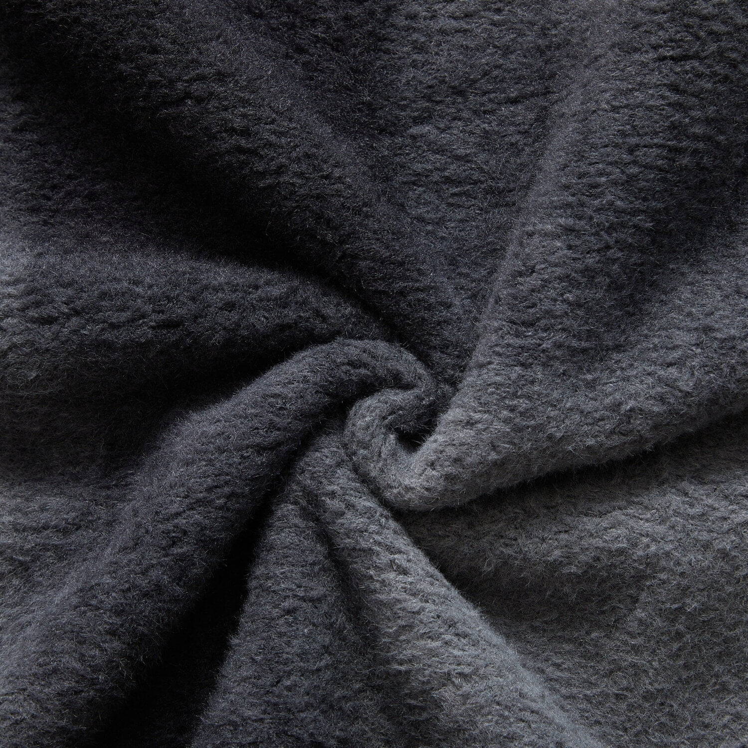 Dearfoams Reversible Faux Wool Oversized Couch Throw Blanket, Black, 50 x 70 in