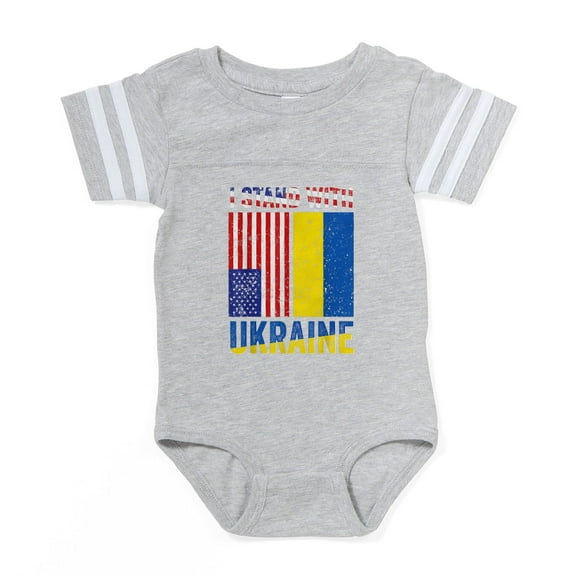 CafePress - I Stand With Ukraine Suppor - Cute Infant Baby Football Bodysuit