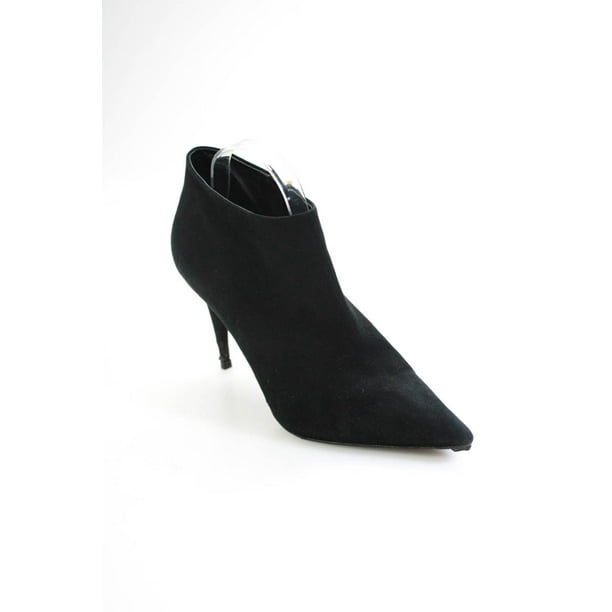 Pre-owned|Giuseppe Zanotti Women Suede Pointed Toe Zip Up Ankle Boots Black Size 12 - Walmart.com
