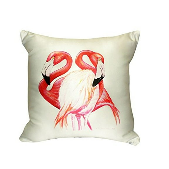 Two Flamingos Indoor/Outdoor Throw Pillow