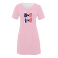 thumbnail image 4 of RT5YKing Robe Décontractée Mode Printemps Été Jour de l'Indépendance Manches Courtes Col Rond Mi-Mollet Robes pour Femmes 2023, 4 of 5