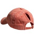 thumbnail image 2 of HOMEIORA Classic Plain Ponytail Messy High Bun Headwear Adjustable Cotton Trucker Mesh Glitter Hat Baseball Cap - Orange, 1 Pack, 2 of 7
