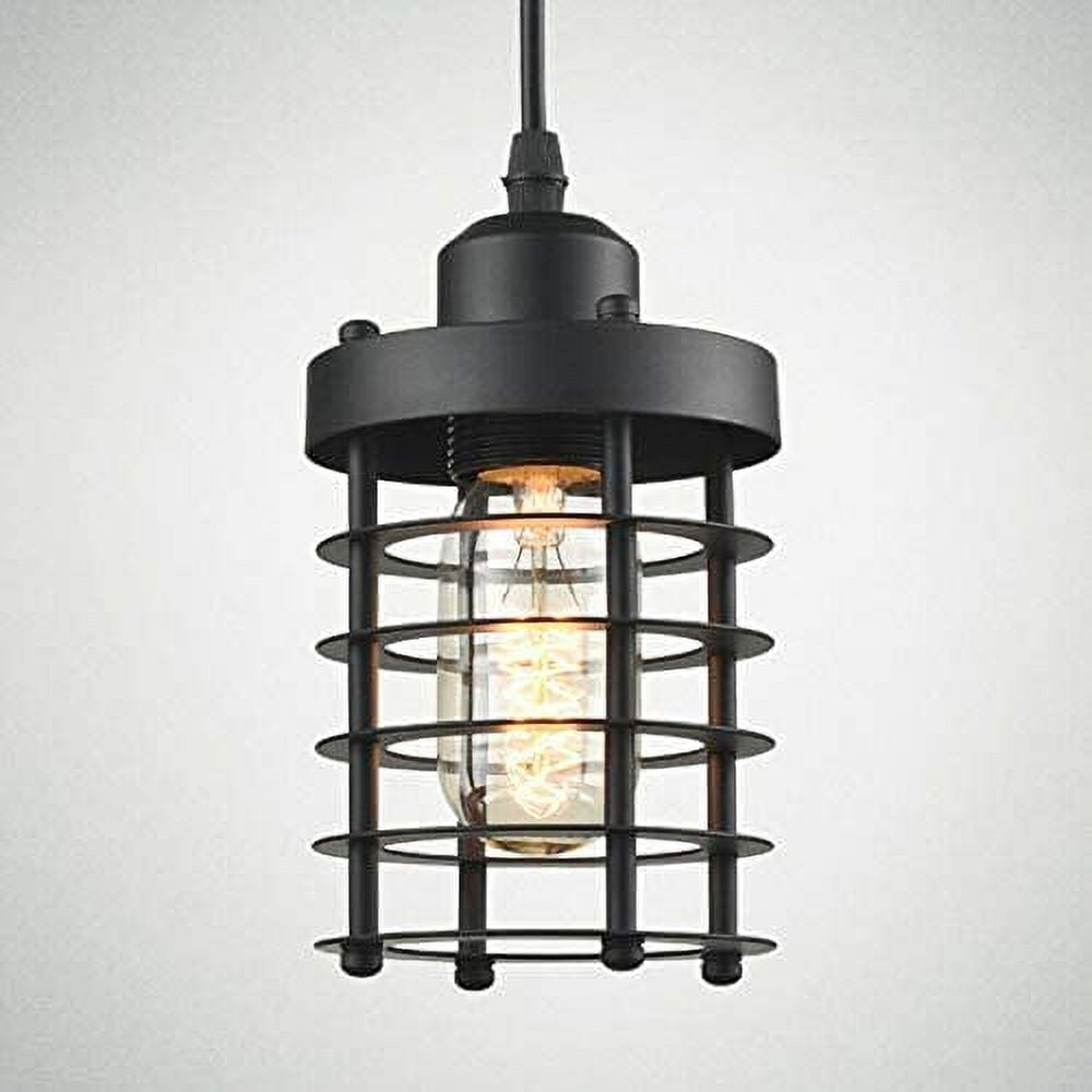 Miumaeov Retro Chandelier Ceiling Light Metal Cage Lampshade Pendant Fixture for Kitchen Bar Hallway Balcony