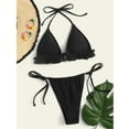 thumbnail image 3 of WREESH Women Two Piece Solid Color Sets Plus Size Beachwear Swimsuit Bikini, 3 of 9