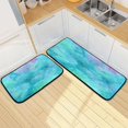 thumbnail image 7 of 2-Piece Kitchen Rugs Set Non-Slip Mats Carpet Floor for Kitchen, Bathroom (19.7"x27.6" & 19.7"x47.2") Pastel Blue Dandelions, 7 of 7