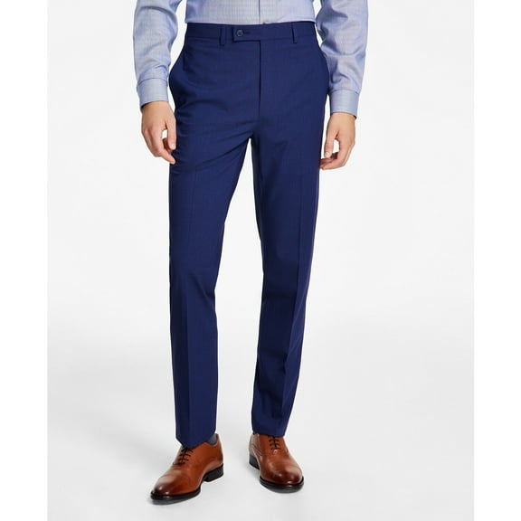 Calvin Klein Men's Slim-Fit Performance Dress Pants Blue 42x30 B4HP