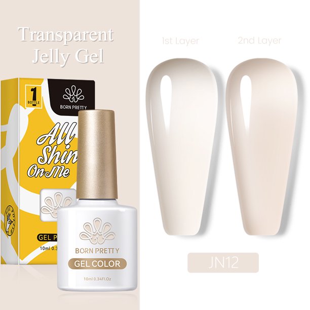 Born Pretty Milky Jelly White Gel Esmalte De Uñas Semi Permanente Soak Off UV LED Barniz 10ml