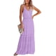 thumbnail image 1 of Vestido PRETTYGARDEN Maxi Morado Claro con Tirantes Finos XL, 1 of 5