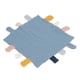 thumbnail image 3 of Mantas de seguridad con etiqueta para bebé, manta de seguridad de algodón transpirable suave y agradable para la piel, alivio de la ansiedad, azul y negro, 3 of 14