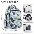 thumbnail image 7 of KUIFORTI Camo Fish Kids School Bag 17 Inch Boys Bookbag Polyester Water Resistant Bookbag with Multiple Organizer Pockets for Elementary School Students, 7 of 7
