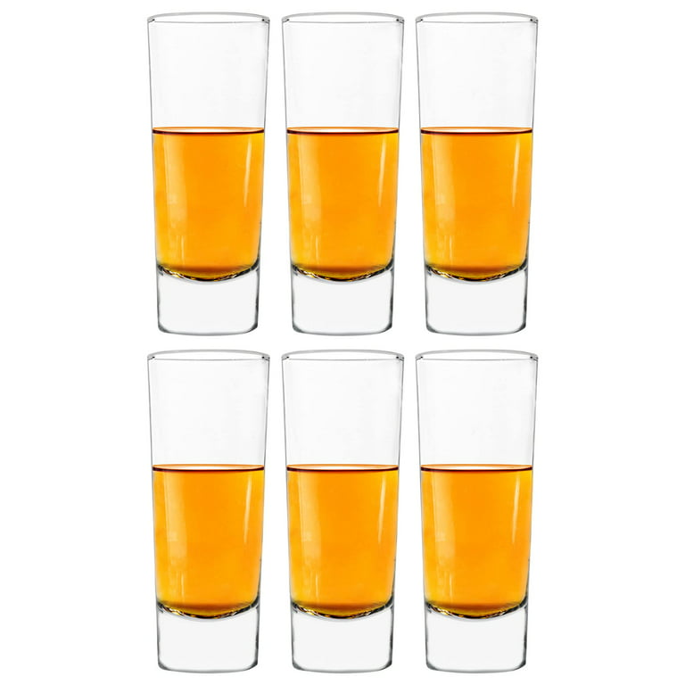 Vikko 2.2 Ounce Shot Glasses, Set of 6 Small Liquor and Spirit Glasses, Durable Tequila Bar Glasses for Alcohol and Espresso Shots, 6 Piece Shooter
