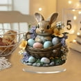 thumbnail image 5 of Clearance Sales! Easter Bunny Decorative Acrylic Egg Ornament Festive Home Decor Tabletop Decoration For Easter Celebration, 5 of 5