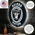 thumbnail image 5 of Las Vegas Raiders LED XL Round Wall D-cor, 5 of 6