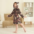 thumbnail image 4 of FORMRS Niños Bathrobe Unisex Hooded Robe Soft Plush Pajamas Sleepwear, Size 2-3T, Sweet Cakes, 4 of 7