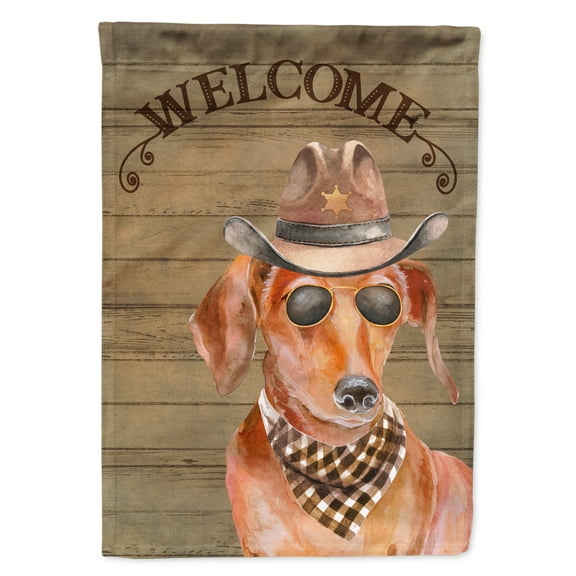 Carolines Treasures CK6311CHF Dachshund Country Dog Flag Canvas House Size  Large multicolor