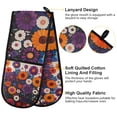 thumbnail image 2 of Yayeee Double Oven Mitt Kitchen Heat Resistant Baking 35" x7" Quilted Glove, Purple Flowers, 2 of 6