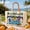 Orange-Large, variant on Whole Foods Market Canvas Tote ,Handle Bag Beige/Blue Handles