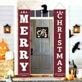 thumbnail image 5 of VerPetridure Christmas Curtain Decoration Christmas Decoration Curtain Creative Decoration Couplets Hanging Flags, 5 of 9