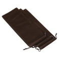thumbnail image 1 of Unique Bargains 25x10cm Microfiber Pouch, 3Pcs Soft Storage Drawstring Gift Bag, Brown, 1 of 5