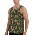 thumbnail image 2 of Gukieu Funny Sloths In The Forest Print Men's Quick Dry Fitness Vest, Round Neck Sleeveless Fitness Bodybuilding Top-Small, 2 of 7