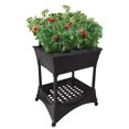 thumbnail image 6 of Easy Picker Raised Bed Grow Box – With 30" Stand, 4 Casters, and Supply Storage Grate – Self-Watering - Charcoal, 6 of 6