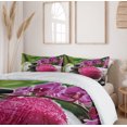 thumbnail image 6 of Ambesonne Spa Duvet Cover Set, Black Stones, 2-Calking, Fuchsia Black and Green, 6 of 7