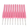 thumbnail image 2 of Crochet  Kit, Aluminum And Silicone Practical Wide Application Roseate Crochet Hooks Set  For DIY Craft For Knitting Sweaters, 2 of 8