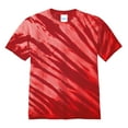 thumbnail image 6 of Yellow Rooster Men's Short Sleeve Tiger Stripe Tie-Dye Cotton T-Shirts Red 3XL, 6 of 6
