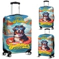 thumbnail image 2 of Hello Summer Bernese Mountain Dog Pool Day on Watermelon Float Travel Luggage Cover Berner Lover Gifts Suitcase Dust Protective Decor - 13008, 2 of 5