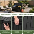 thumbnail image 3 of Uforic 60 Gallon Lockable Resin Outdoor Storage Box, Waterproof Deck Box with Handles, Weather Resistant Outdoor Storage for Patio Furniture, Garden Tools & Pool Accessories, Black, 3 of 8