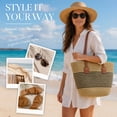 thumbnail image 6 of DAKIMOE Straw Beach Bag For Women Summer Boho Tote Bag Handbags Large Shoulder Purses Woven for Vacation, 6 of 7