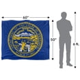 thumbnail image 5 of Logovision Blanket, 50"x60", Nebraska Flag Silky Touch Sherpa Back Super Soft Throw Blanket, 5 of 5