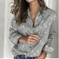 thumbnail image 2 of Long Sleeve Tops for Women Button up Shirts Casual Print Fashion Top, 2 of 9