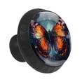 thumbnail image 2 of HemaKayy 12 Pack 1.37" Decorative Cabinet Knobs - Elegant ABS Glass Handles for Home Furniture Decor - Dresser Drawer Door Pulls - Perfect for Kitchen - Orange Butterfly Gradient Ink Painting, 2 of 6