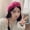 Woolen Painter Hat - Plum Powder, variant on Peach Powder Wool Beret Autumn And Winter Age Reducing Versatile Three-Dimensional Bud Hat, Revealing Face, Small And Sweet Painter Hat