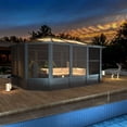 thumbnail image 6 of Hommow 12' x 15' Outdoor Hardtop Polycarbonate Roof Solarium Sunroom Aluminum Frame Permanent Tiny House for Patio, 6 of 10