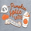 thumbnail image 6 of Wild Bobby It's Pumpkin Spice Latte Season Orange Black and White Halloween Women Graphic Long Sleeve Tee, Heather Grey, Medium, 6 of 6