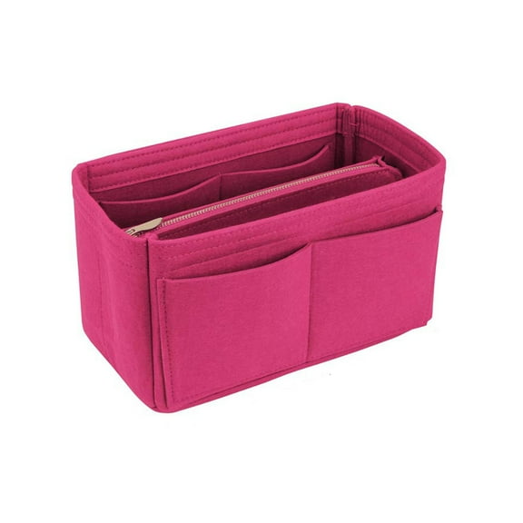 Vikakiooze Insert Bag Zipper Multi Pocket Handbag Purse Organizer Holder Makeup
