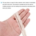 thumbnail image 4 of Unique Bargains Lace Trim Ribbon 30 Yards 0.79 Inch Cotton Elastic Trim for Craft,Gift Wrappers,Headbands,Beige Style 1, 4 of 5