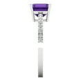 thumbnail image 3 of Clara Pucci 14K White Gold 2.7ct Amethyst Solitaire with Accents Ring, 3 of 7