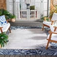 thumbnail image 2 of SAFAVIEH Cabana Elvina Botanical Indoor/Outdoor Area Rug, Ivory/Navy, 9' x 12', 2 of 12